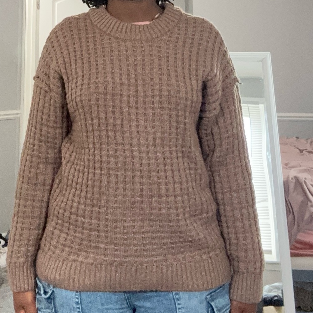 Cozy Brown Knit Sweater